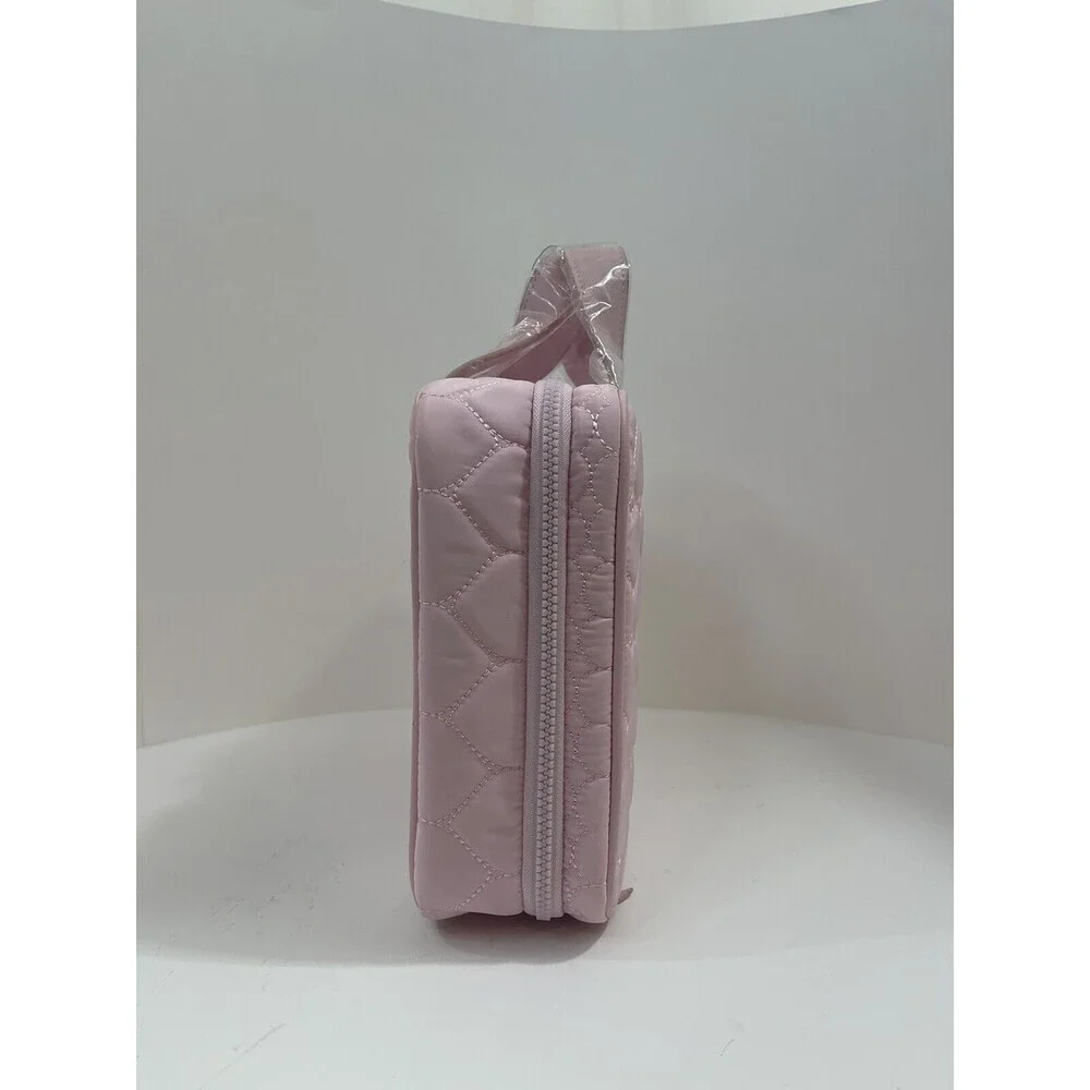 Betsy Johnson Pink Toiletry Makeup Travel Bag Coquette Puffy Heart Ballerina Y2K - Picture 3 of 8